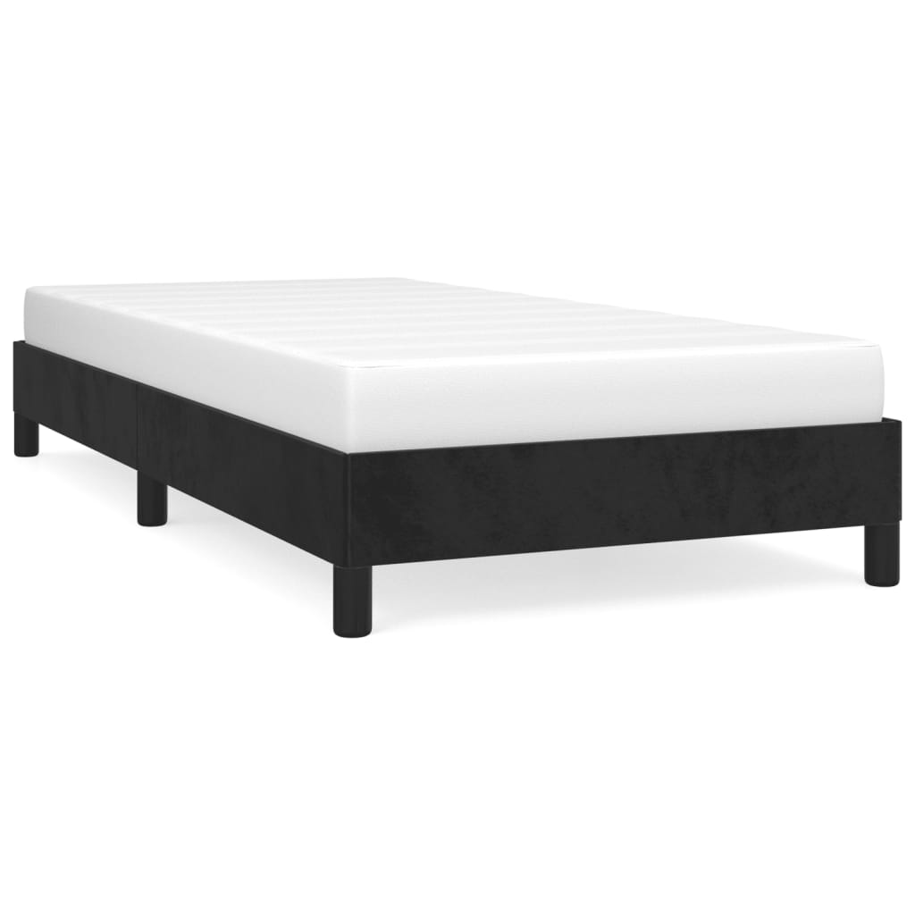 Sengeramme uden madras Sort 100x200 cm Fløjl