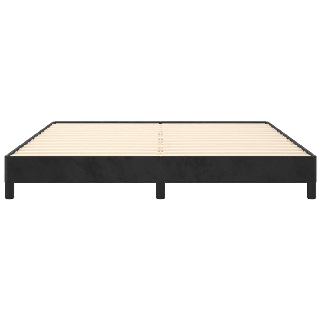 Sengeramme uden madras Sort 180x200 cm Fløjl