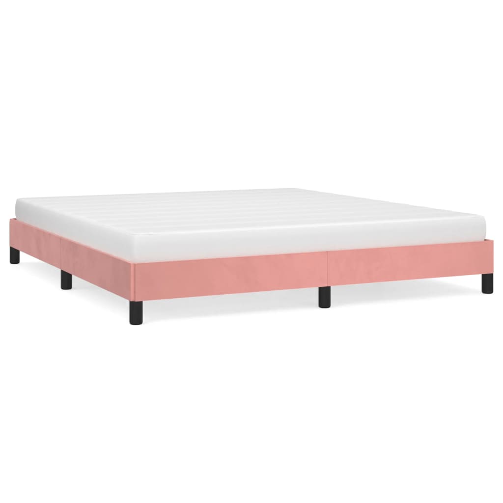 sengeramme 180x200 cm fløjl pink