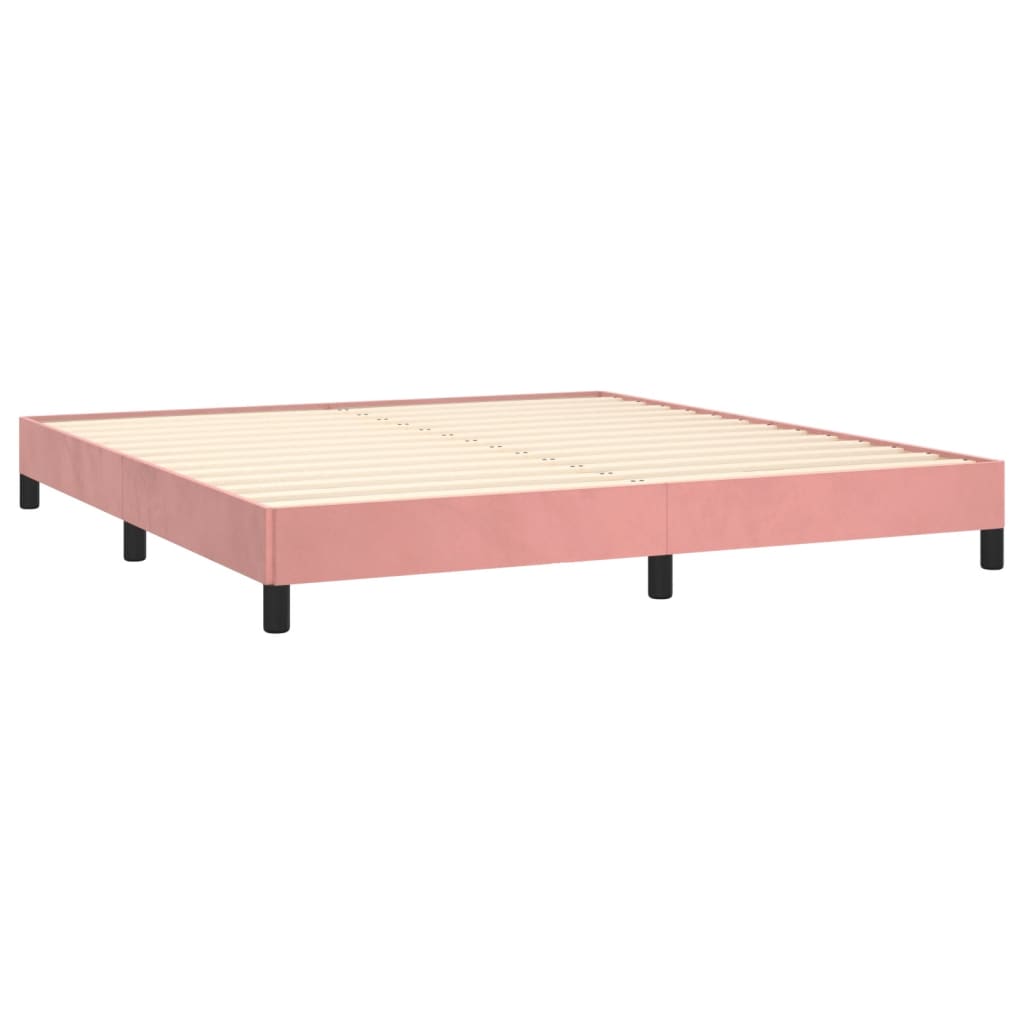 sengeramme 180x200 cm fløjl pink