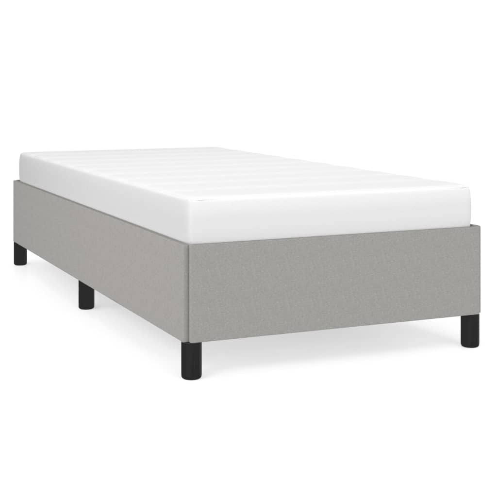 Sengeramme uden madras Lysegrå 90x200 cm Stof