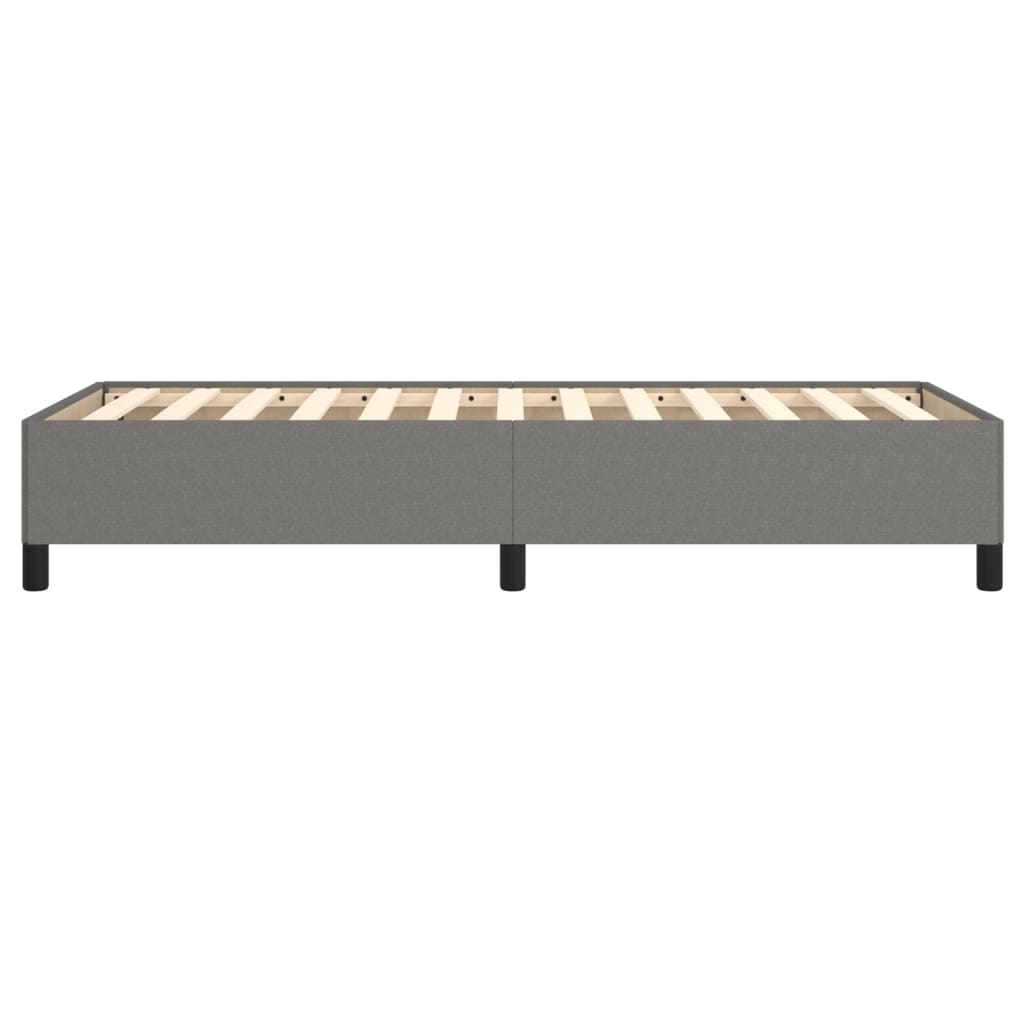 Sengeramme uden madras Mørkegrå 90x200 cm Stof