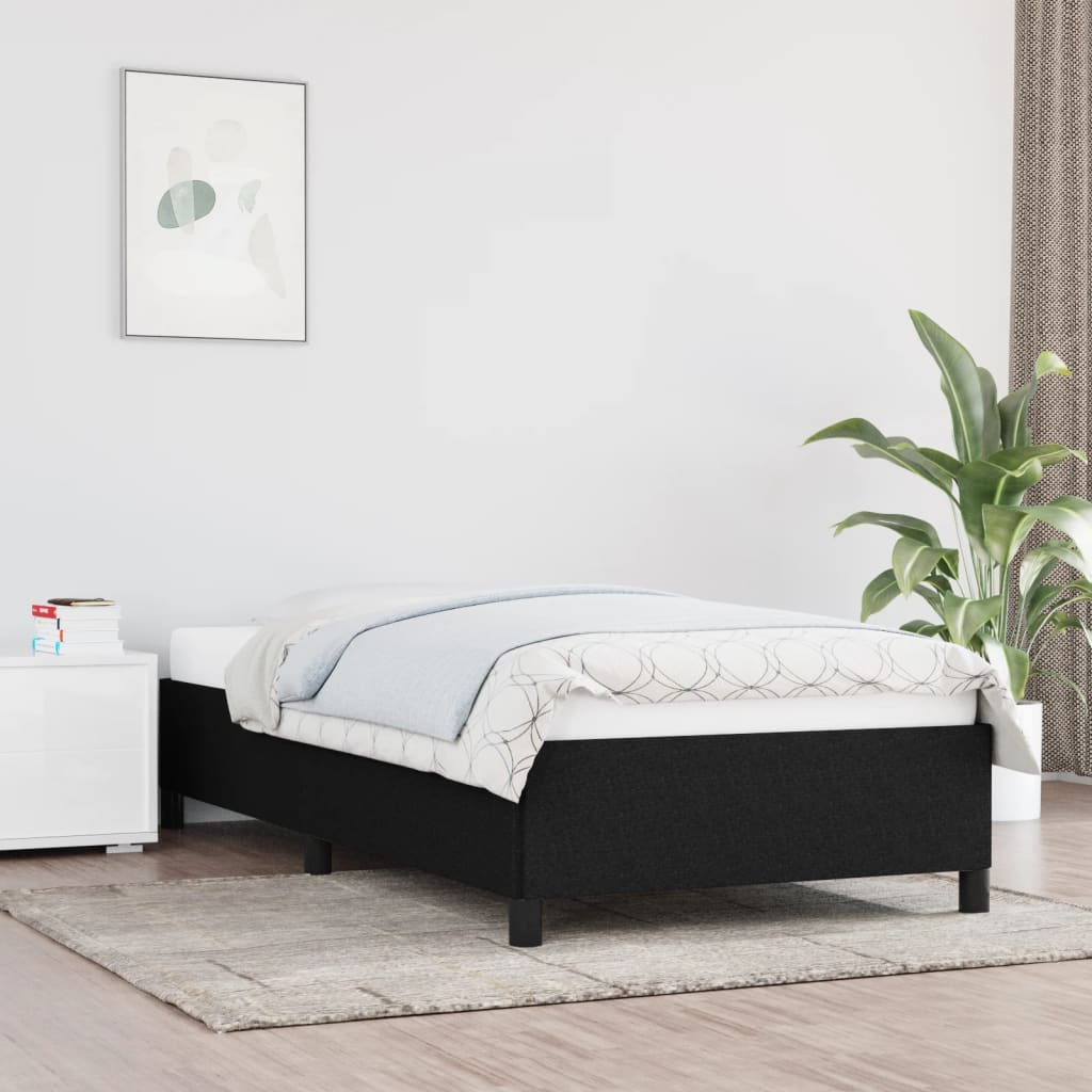 sengeramme uden madras 90x200 cm stof sort