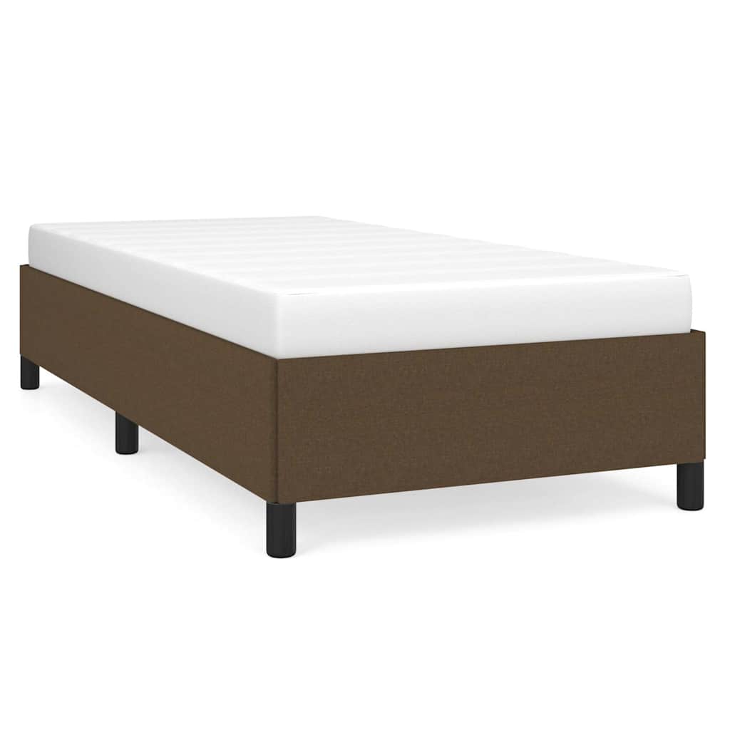 Sengeramme uden madras Mørkebrun 90x200 cm Stof