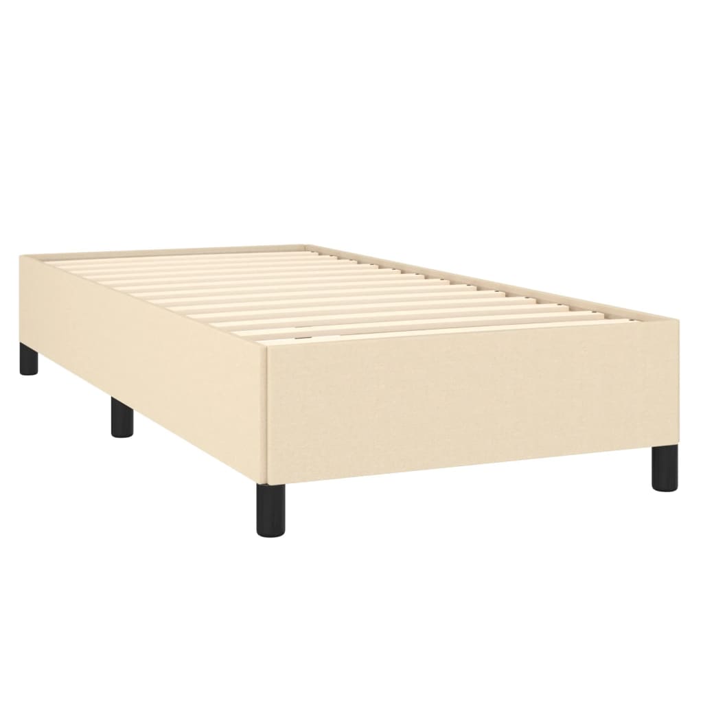 sengeramme uden madras 90x200 cm stof cremefarvet