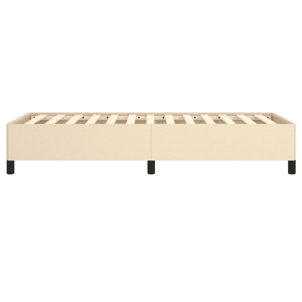 sengeramme uden madras 90x200 cm stof cremefarvet