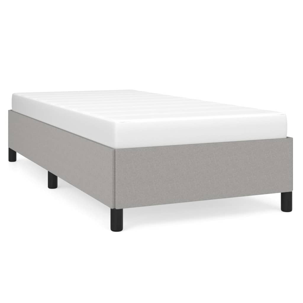 Sengeramme uden madras Lysegrå 100x200 cm Stof