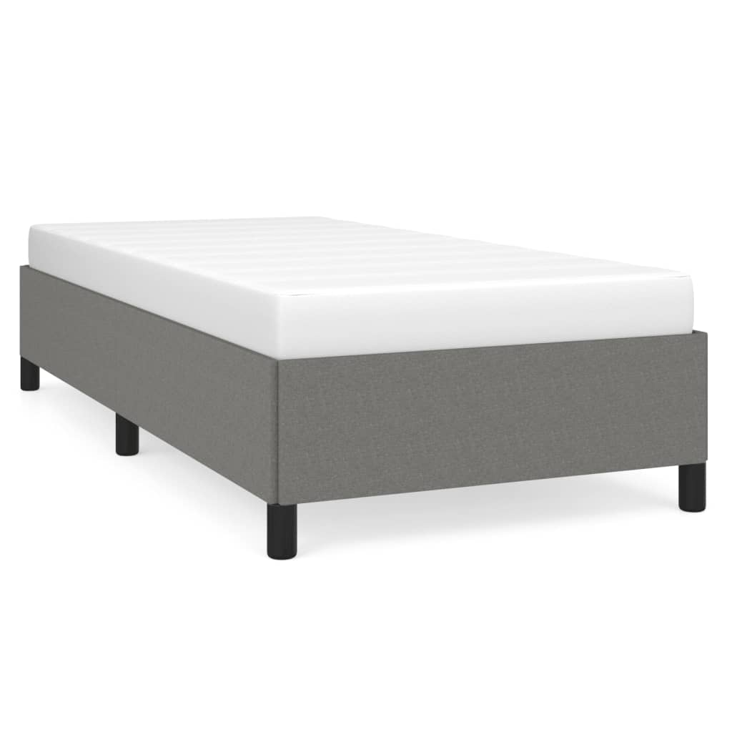Sengeramme uden madras Mørkegrå 100x200 cm Stof