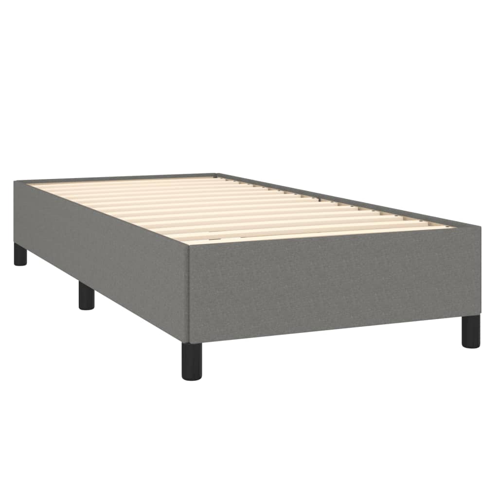 Sengeramme uden madras Mørkegrå 100x200 cm Stof