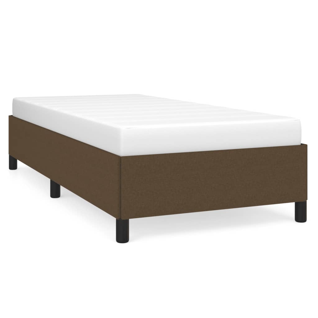 Sengeramme uden madras Mørkebrun 100x200 cm Stof
