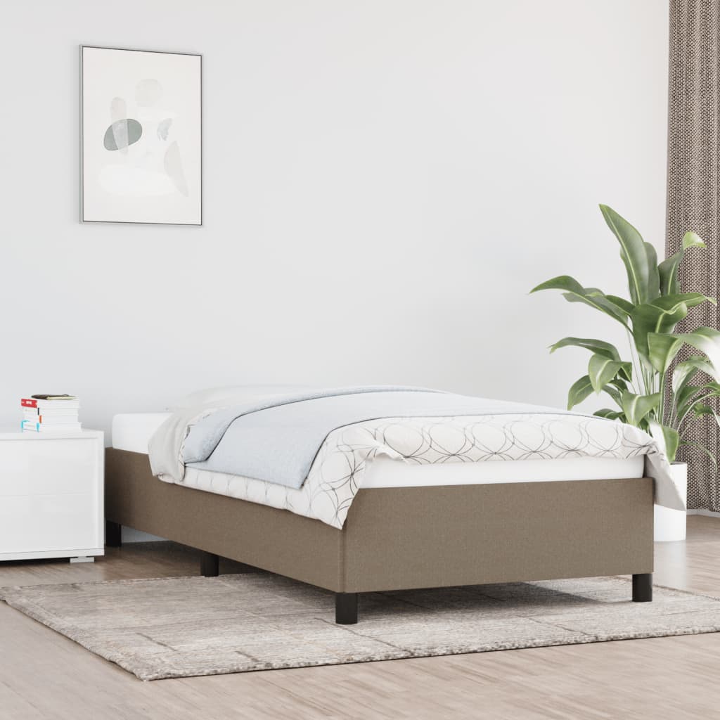 Sengeramme uden madras Taupe 100x200 cm Stof