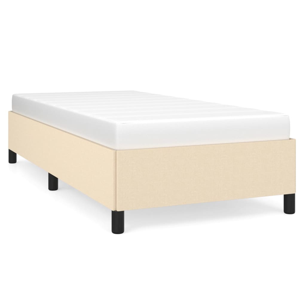 Sengeramme uden madras Creme 100x200 cm Stof