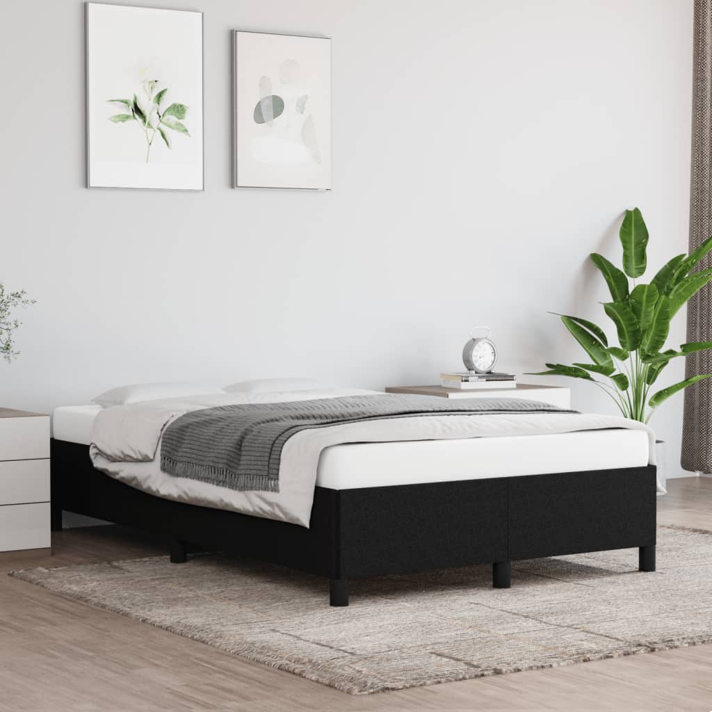 Sengeramme uden madras Sort 120x200 cm Stof