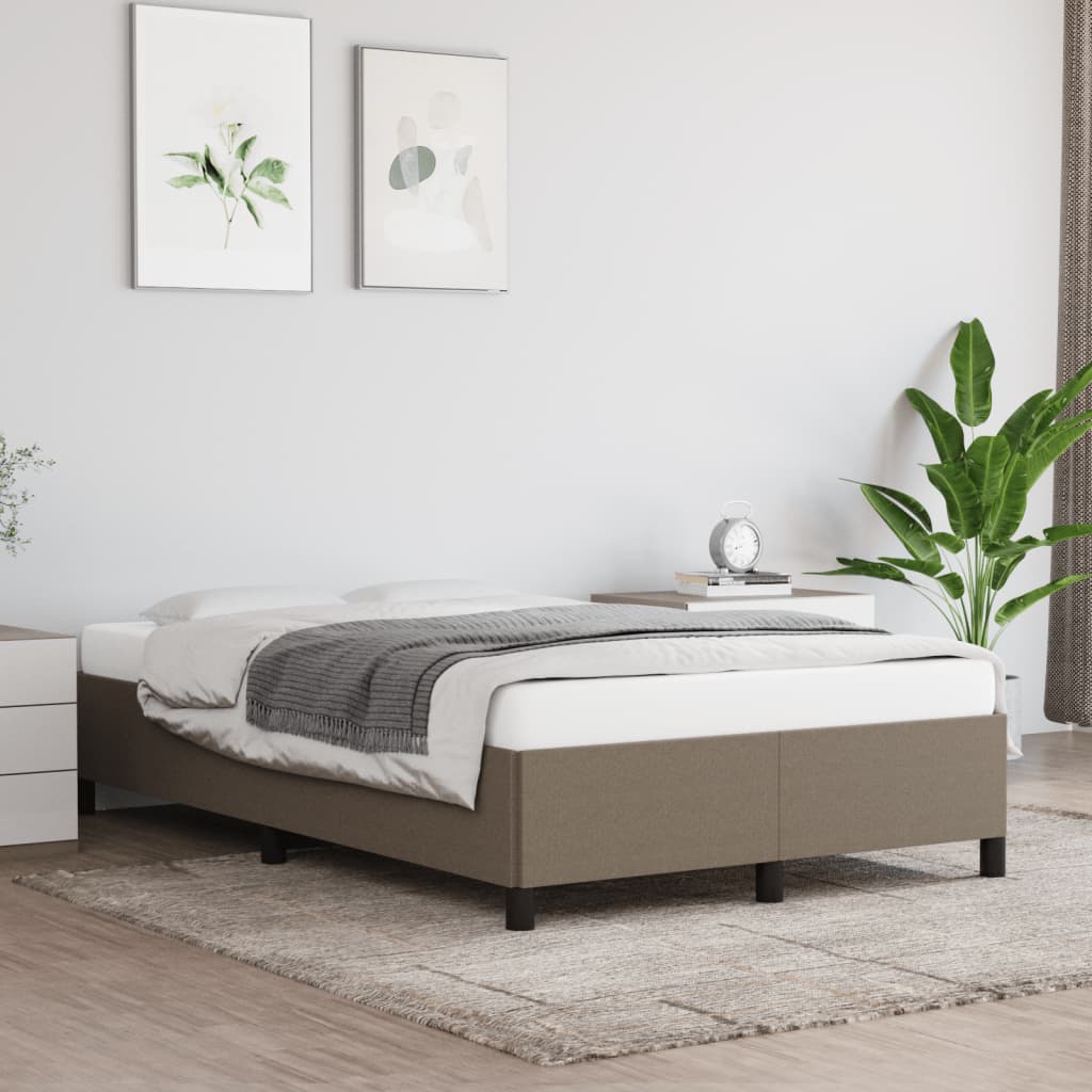 Sengeramme uden madras Taupe 120x200 cm Stof