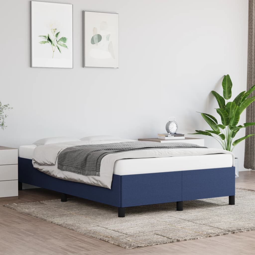 sengeramme uden madras 120x200 cm stof blå