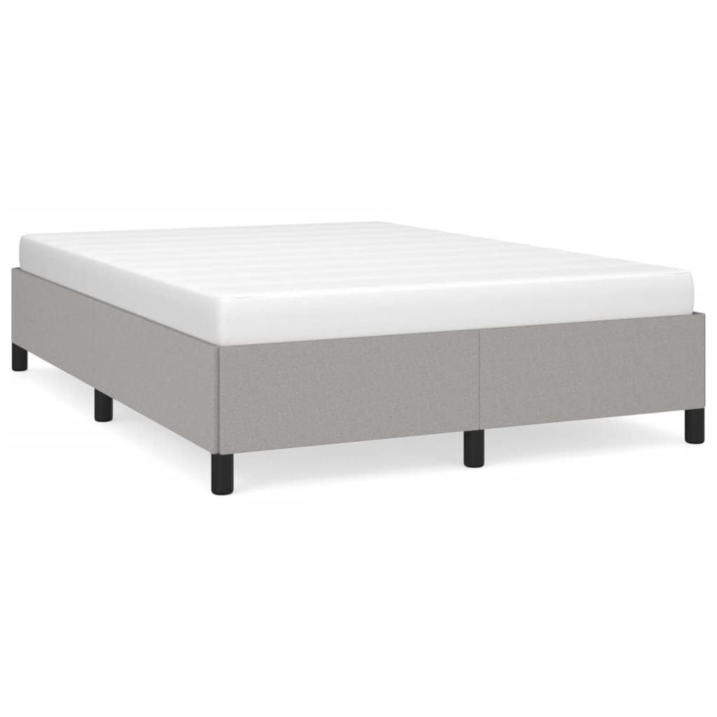 sengeramme uden madras 140x190 cm stof lysegrå
