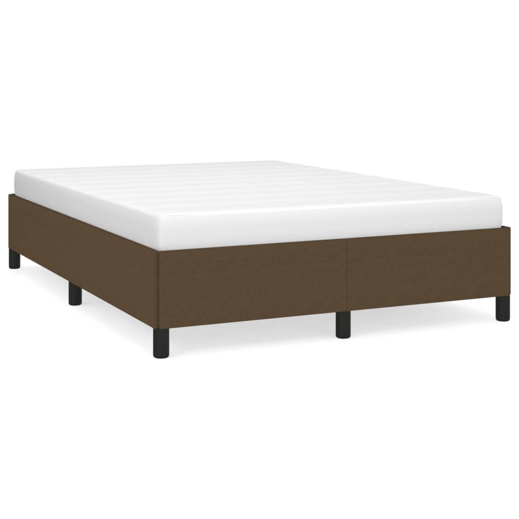 sengeramme uden madras 140x190 cm stof mørkebrun