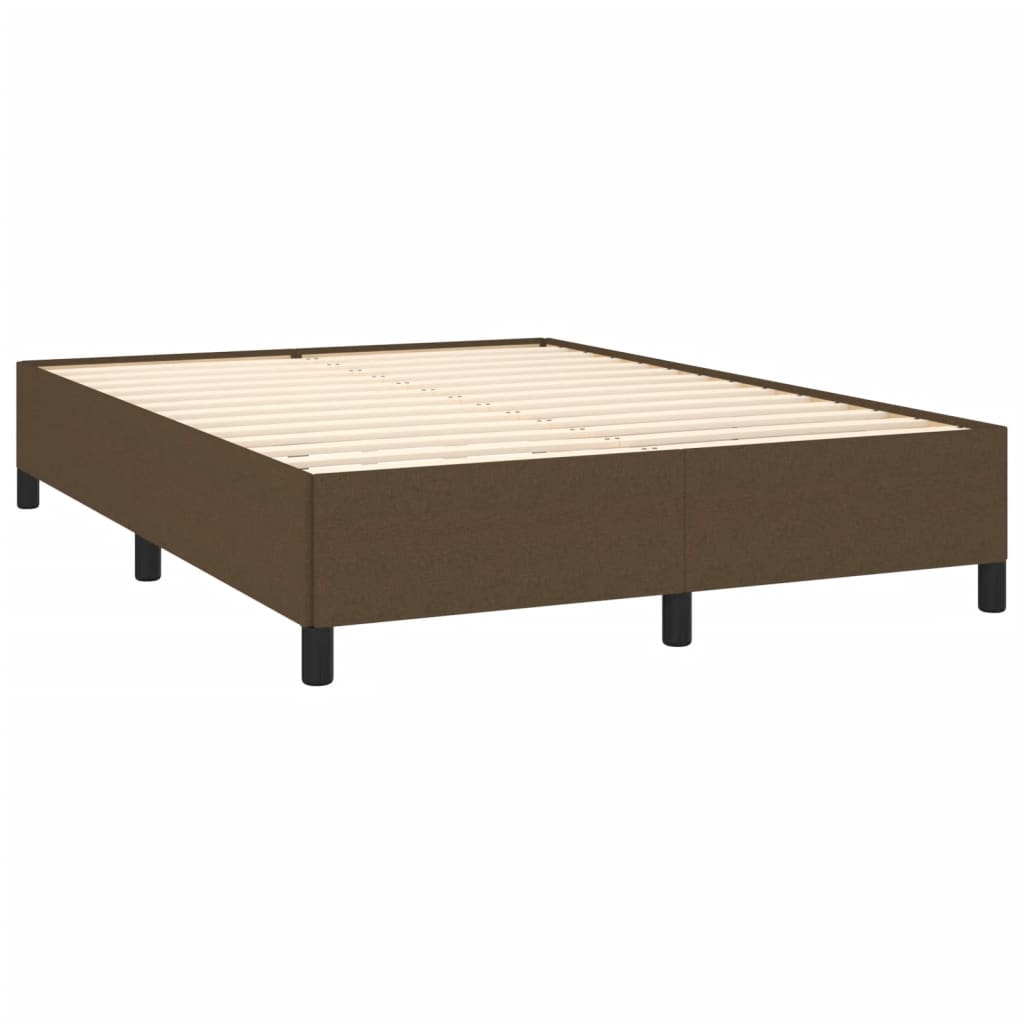 sengeramme uden madras 140x190 cm stof mørkebrun