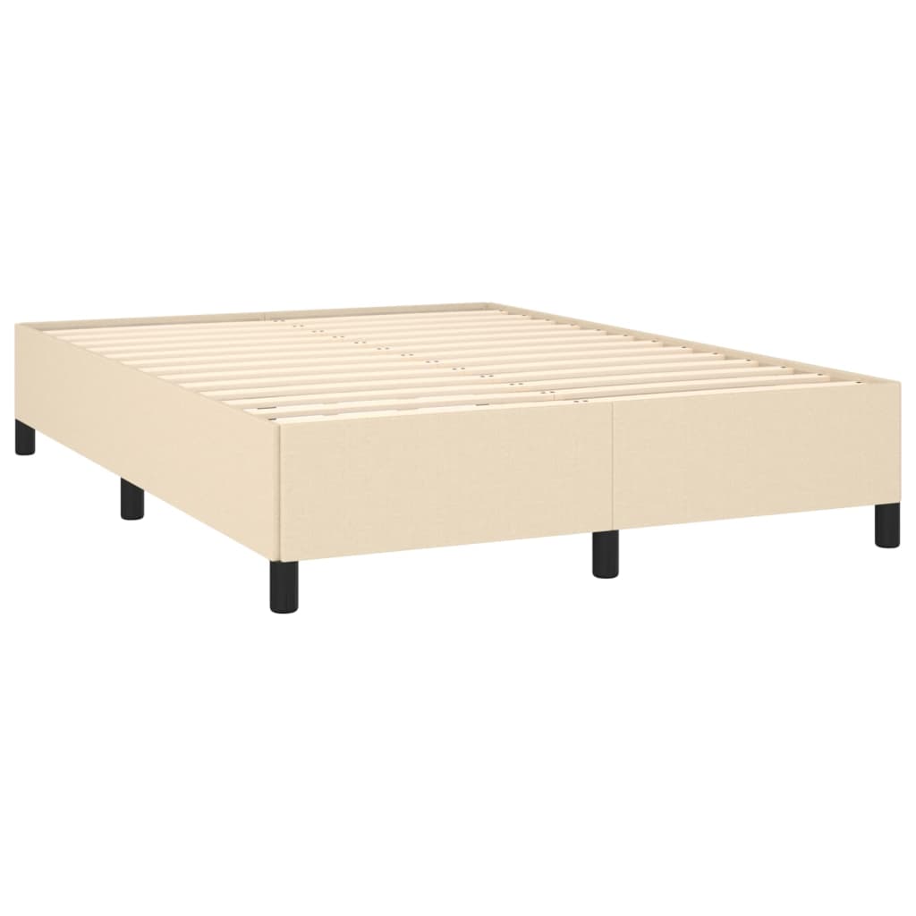 sengeramme uden madras 140x190 cm stof cremefarvet