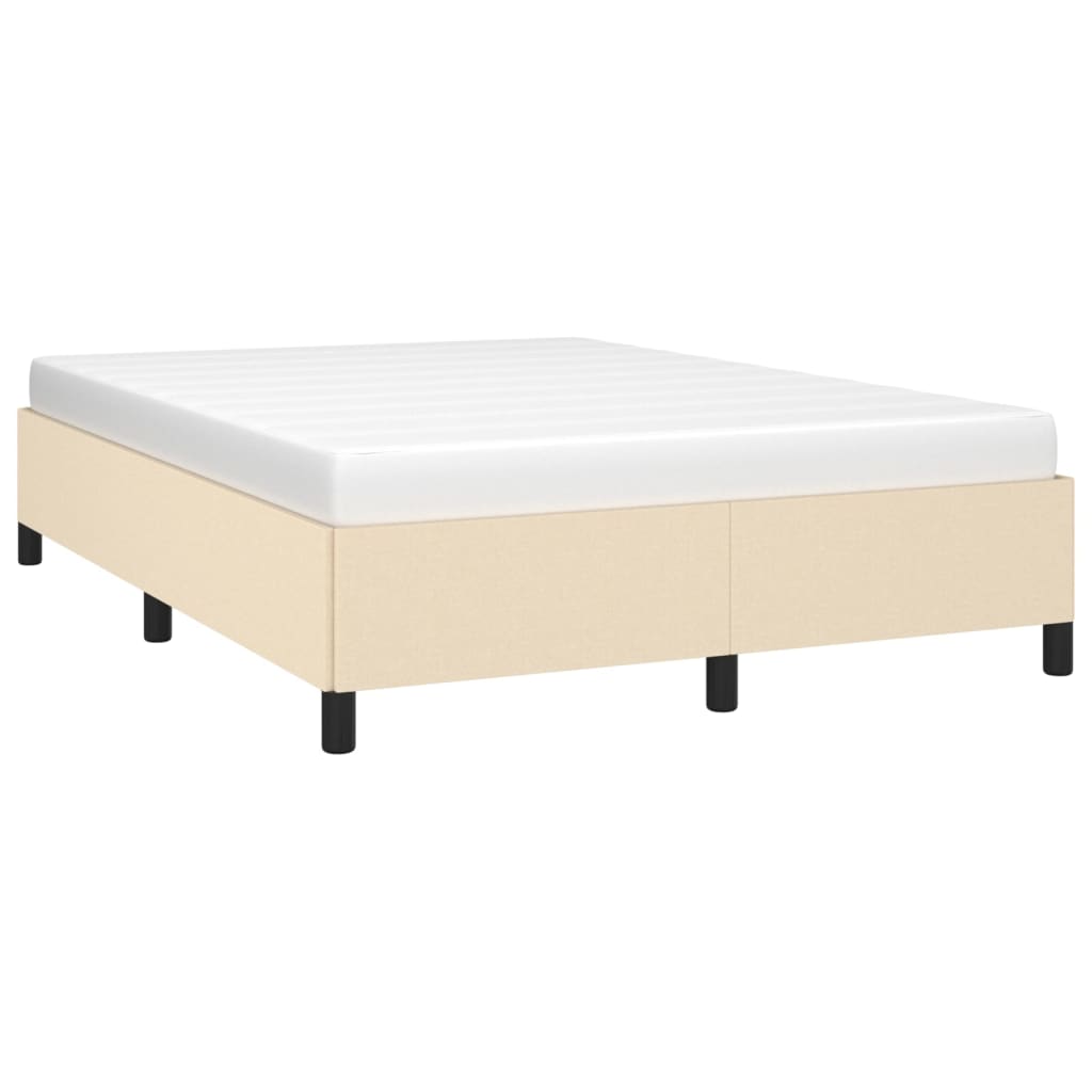 sengeramme uden madras 140x190 cm stof cremefarvet