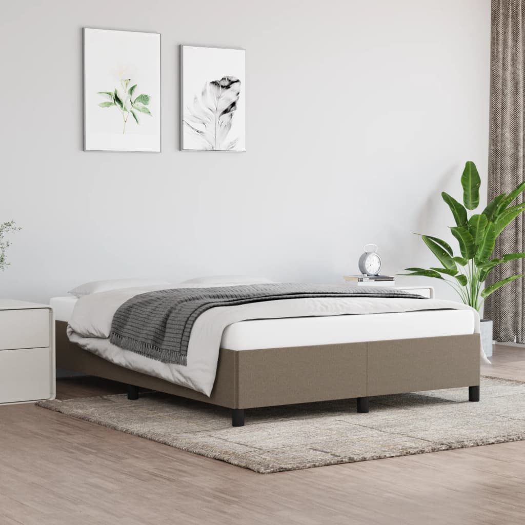 sengeramme uden madras 140x200 cm stof gråbrun