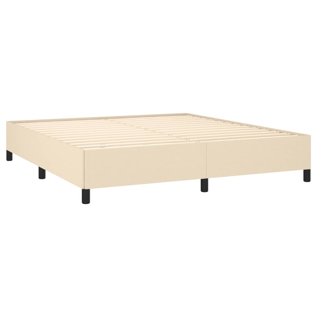 sengeramme uden madras 160x200 cm stof cremefarvet