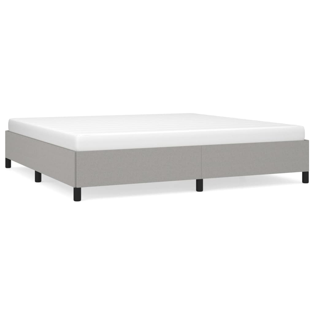 sengeramme uden madras 200x200 cm stof lysegrå