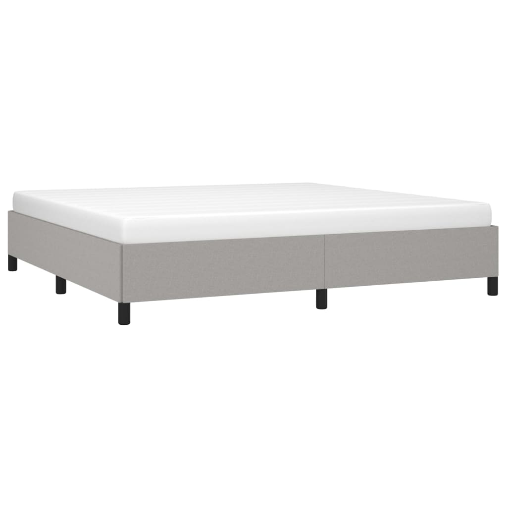 sengeramme uden madras 200x200 cm stof lysegrå