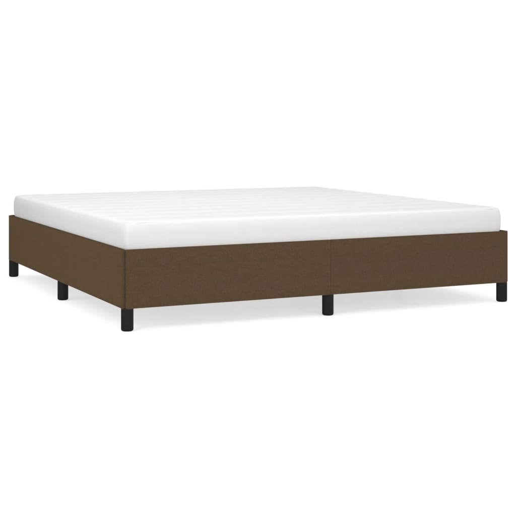 sengeramme uden madras 200x200 cm stof mørkebrun