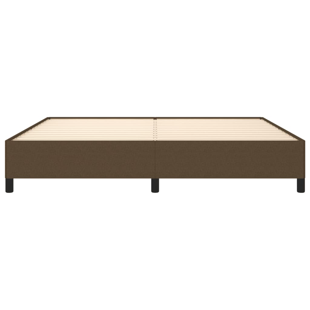 sengeramme uden madras 200x200 cm stof mørkebrun