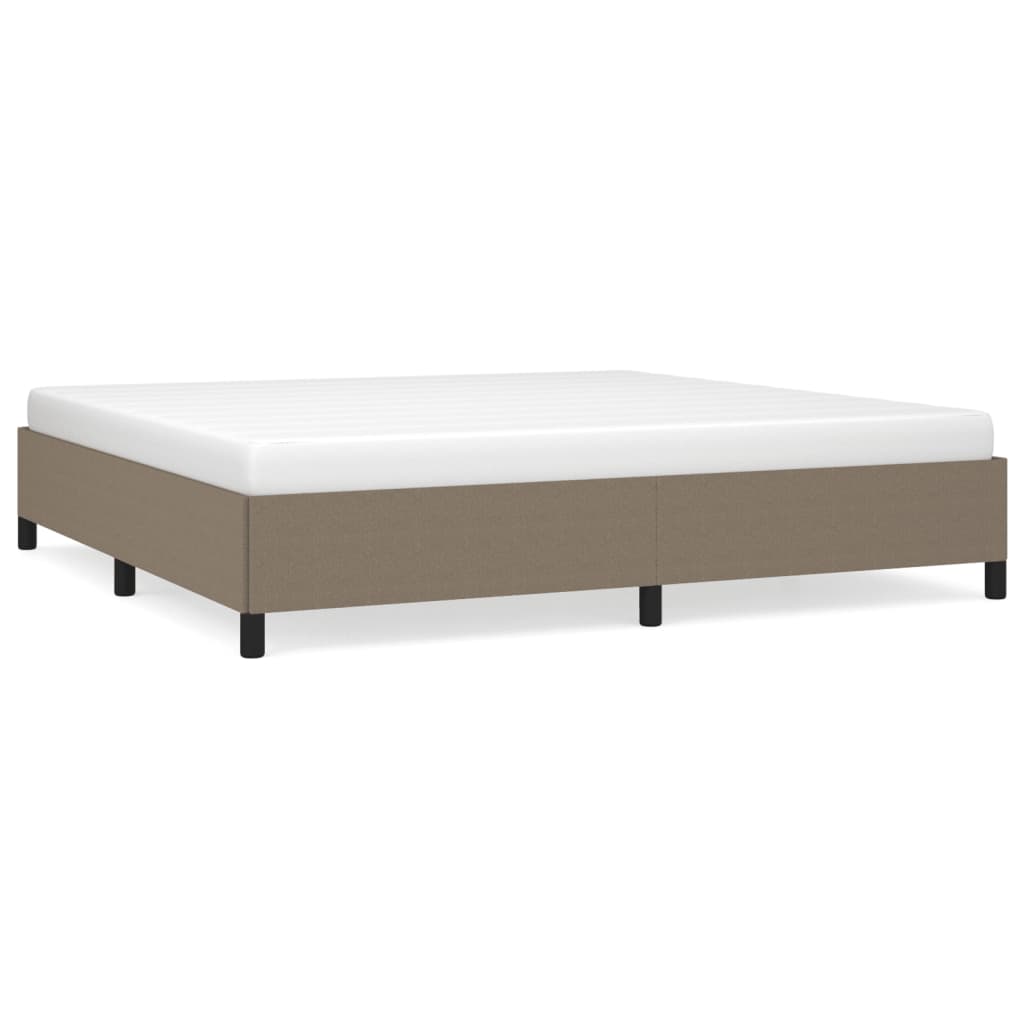 sengeramme uden madras 200x200 cm stof gråbrun
