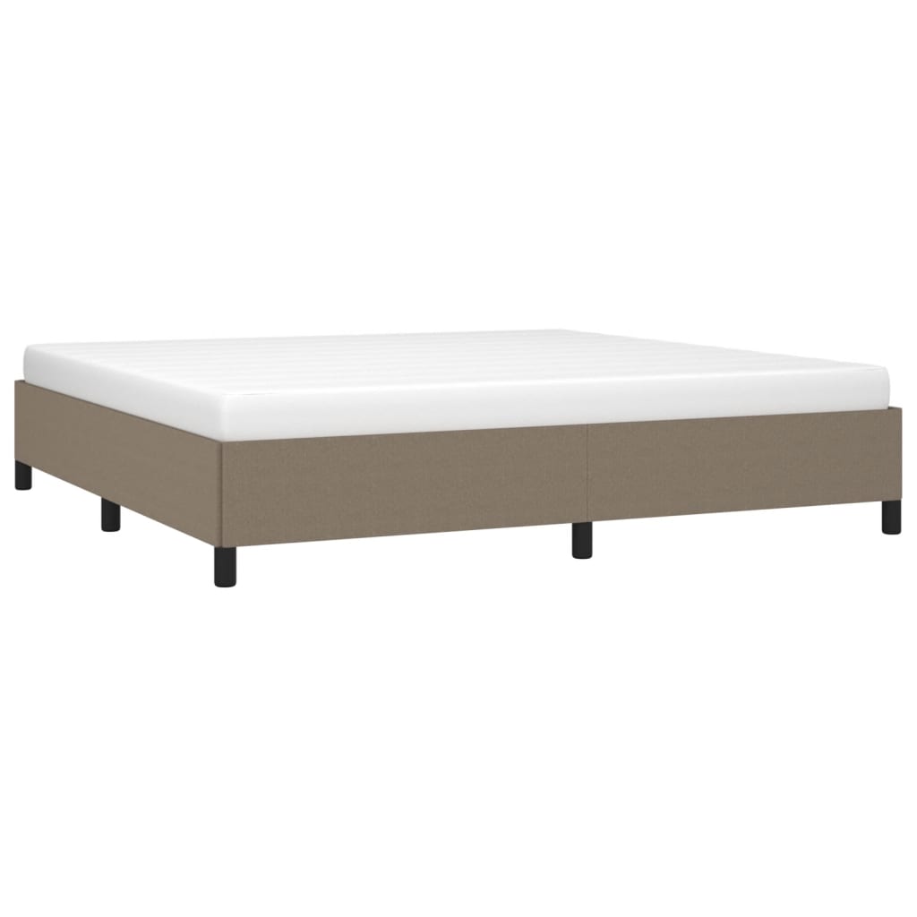 sengeramme uden madras 200x200 cm stof gråbrun