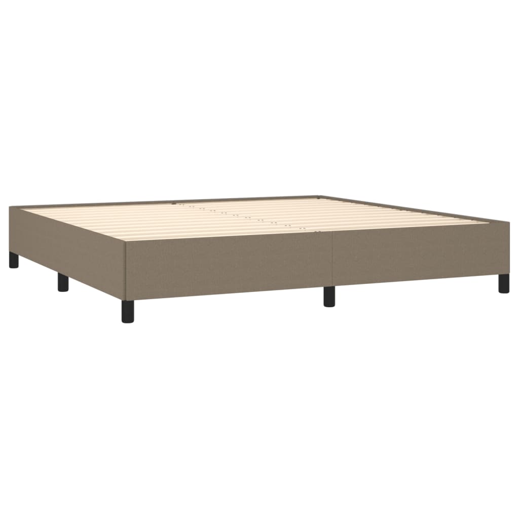 sengeramme uden madras 200x200 cm stof gråbrun