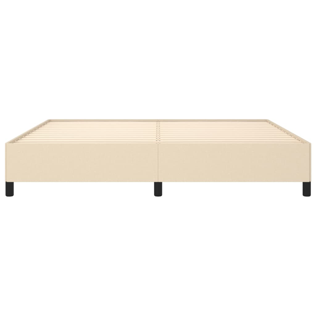 sengeramme uden madras 200x200 cm stof cremefarvet