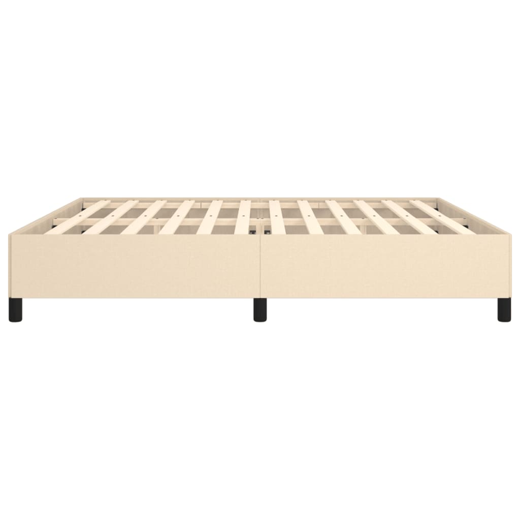 sengeramme uden madras 200x200 cm stof cremefarvet