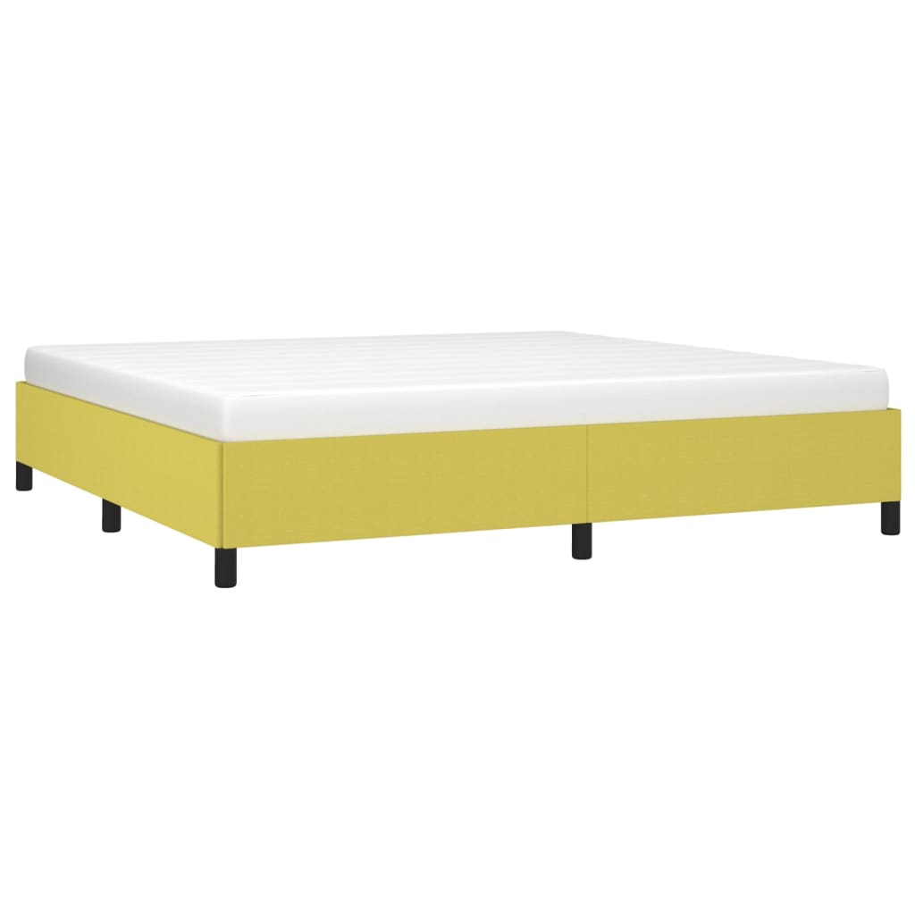 Sengeramme uden madras Grøn 200x200 cm Stof