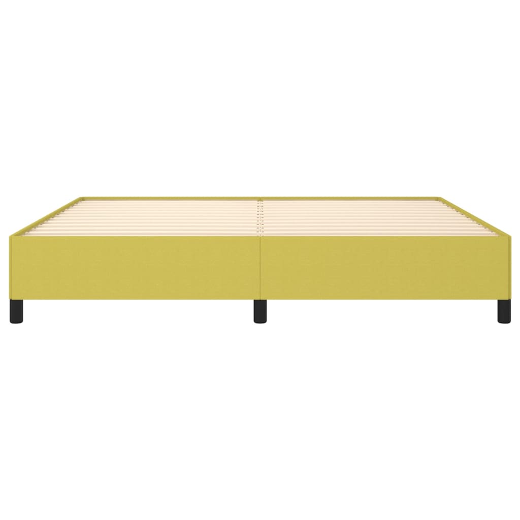 Sengeramme uden madras Grøn 200x200 cm Stof