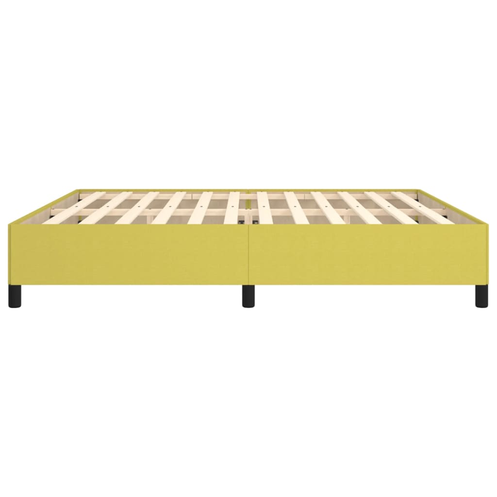 Sengeramme uden madras Grøn 200x200 cm Stof