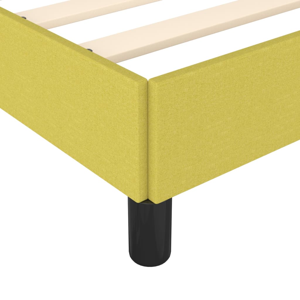 Sengeramme uden madras Grøn 200x200 cm Stof
