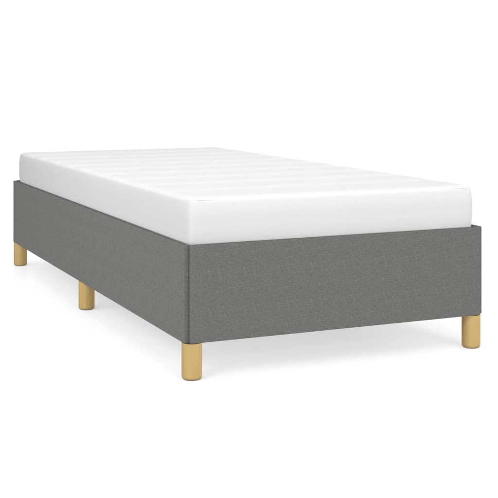 Sengeramme uden madras Mørkegrå 80x200 cm Stof