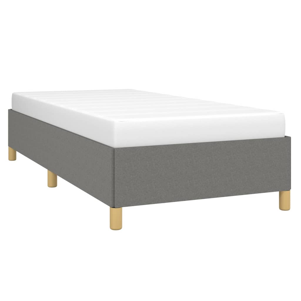 Sengeramme uden madras Mørkegrå 80x200 cm Stof