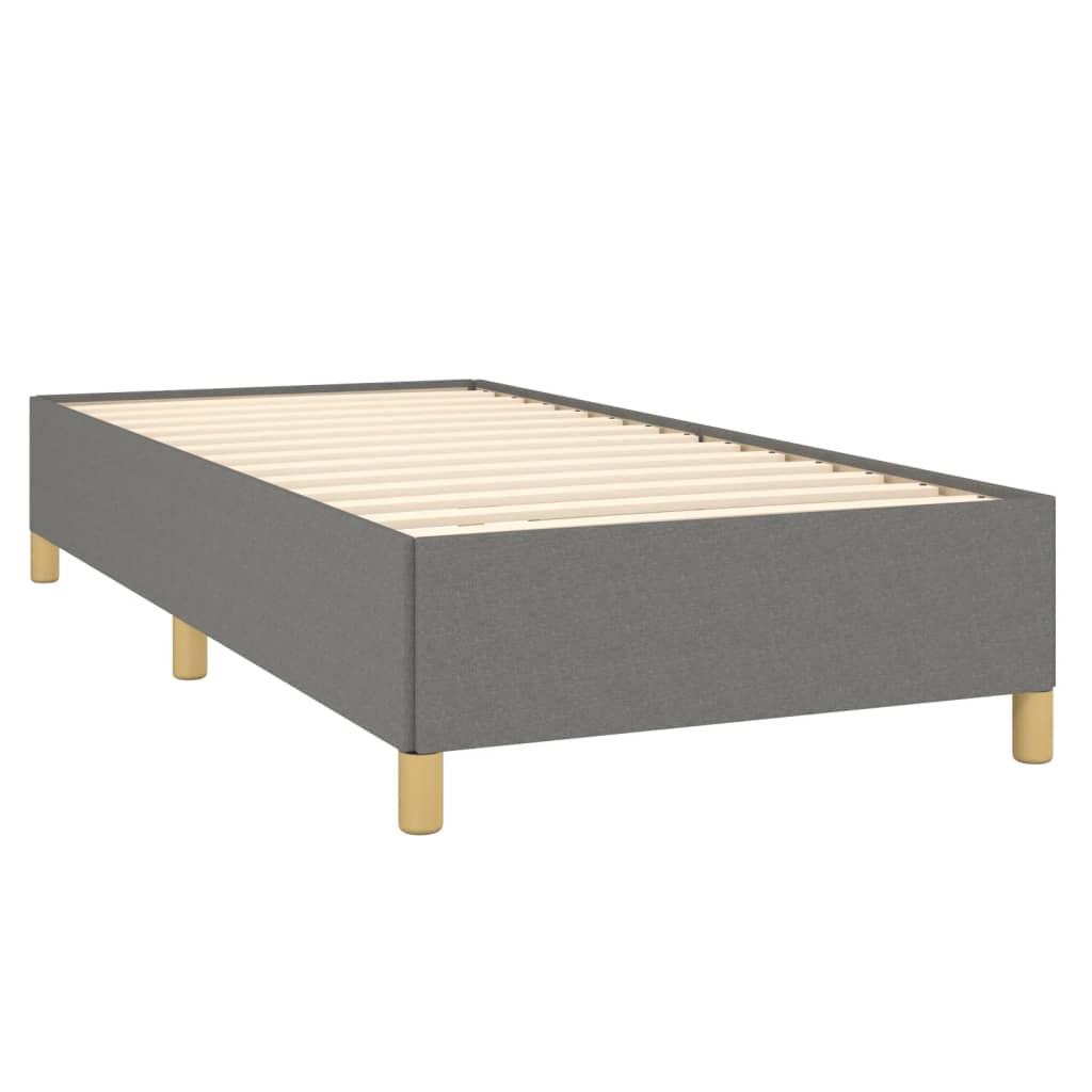 Sengeramme uden madras Mørkegrå 80x200 cm Stof