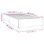 sengeramme uden madras 80x200 cm stof sort