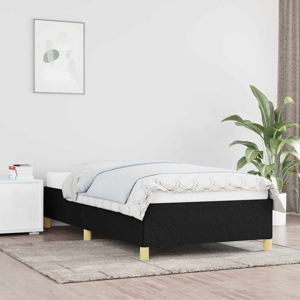 sengeramme uden madras 90x190 cm stof sort