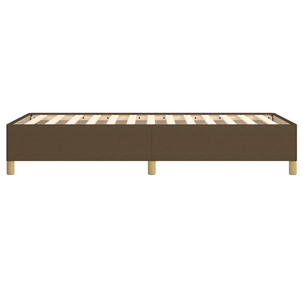 Sengeramme uden madras Mørkebrun 90x190 cm Stof