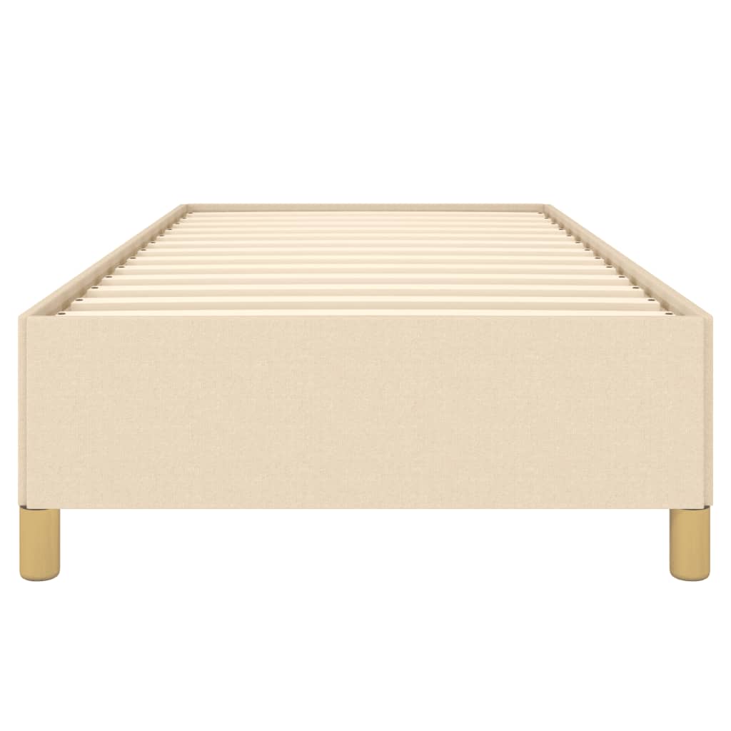 sengeramme uden madras 90x190 cm stof cremefarvet
