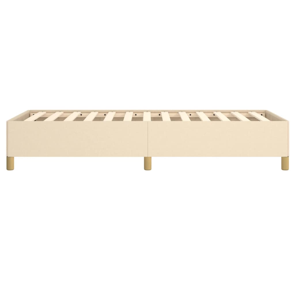 sengeramme uden madras 90x190 cm stof cremefarvet
