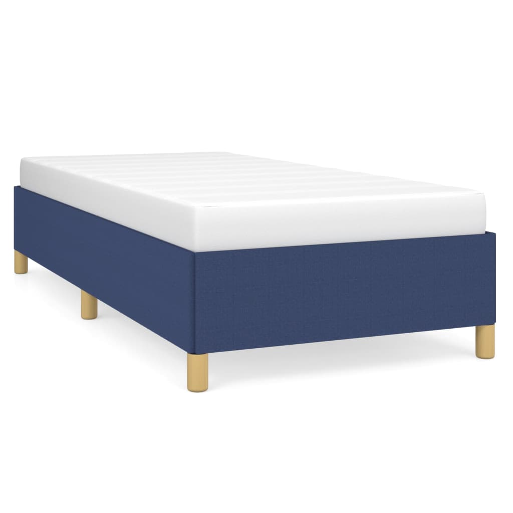 sengeramme uden madras 90x190 cm stof blå