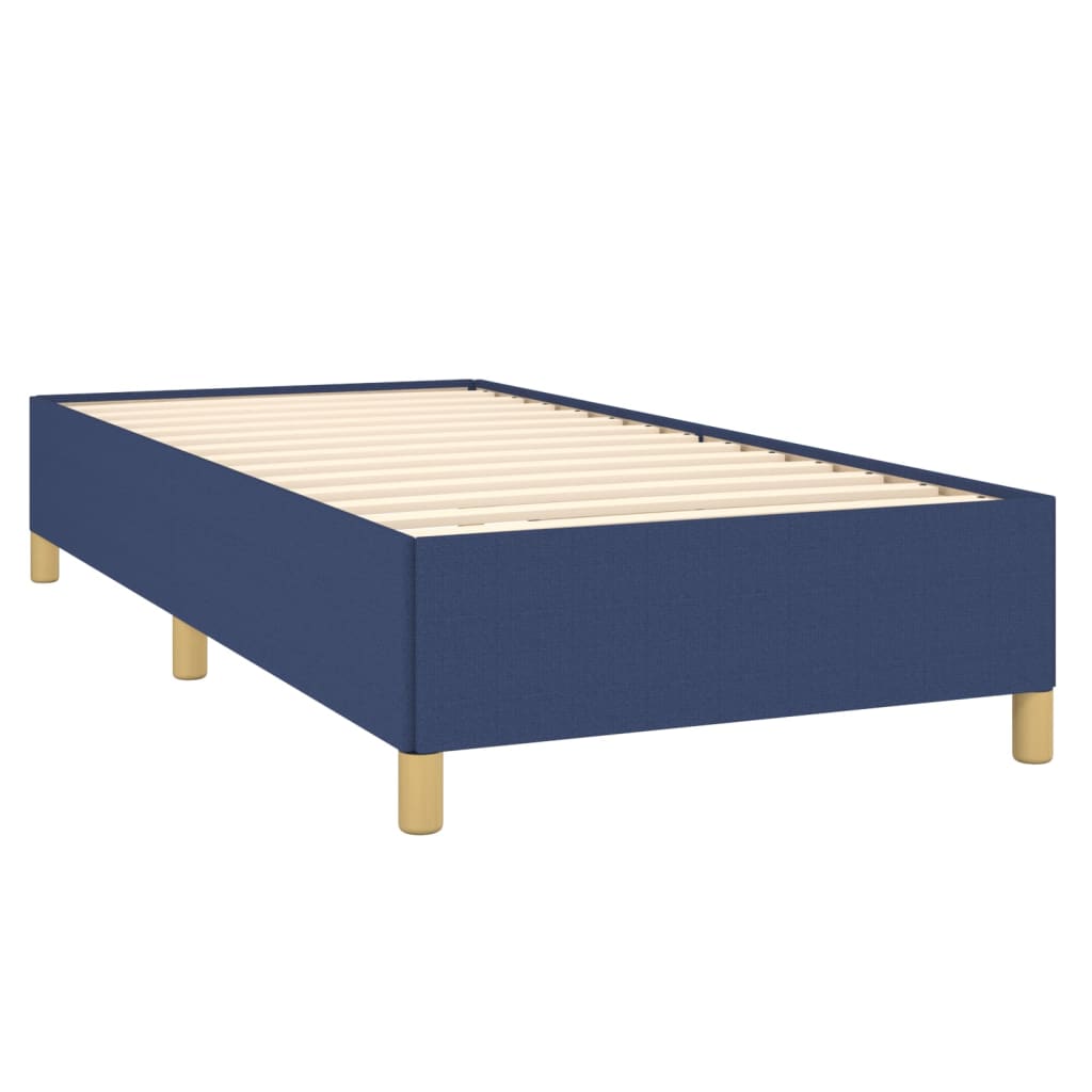 sengeramme uden madras 90x190 cm stof blå
