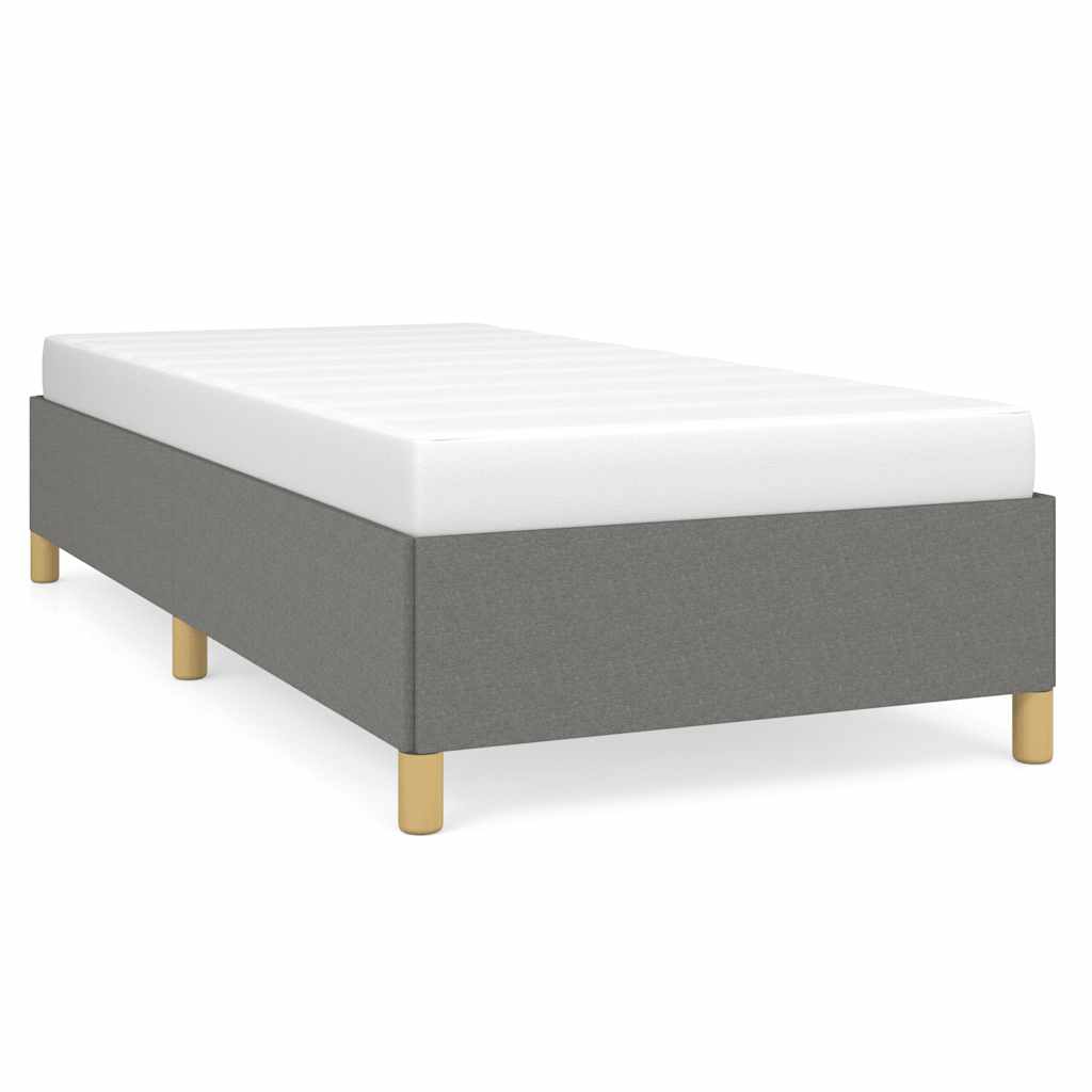 Sengeramme uden madras Mørkegrå 90x200 cm Stof